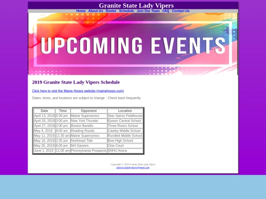 Schedule screenshot