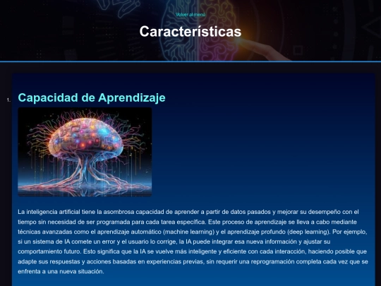 Características screenshot