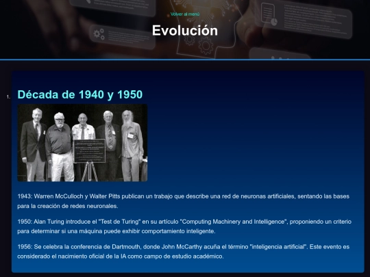 Evolución screenshot