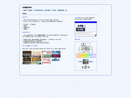 links screenshot