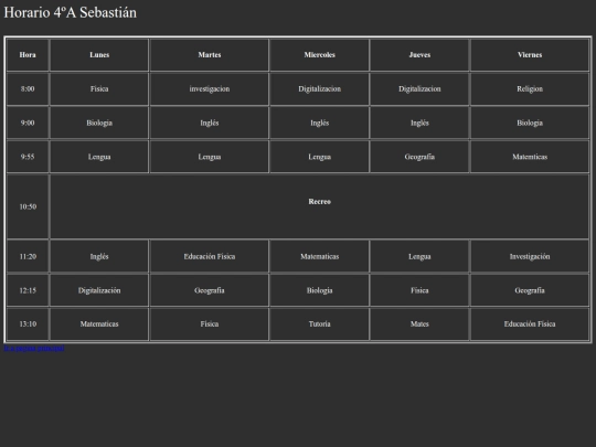horario 4ºA screenshot