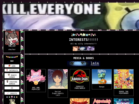 Interests screenshot