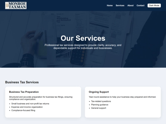 services screenshot