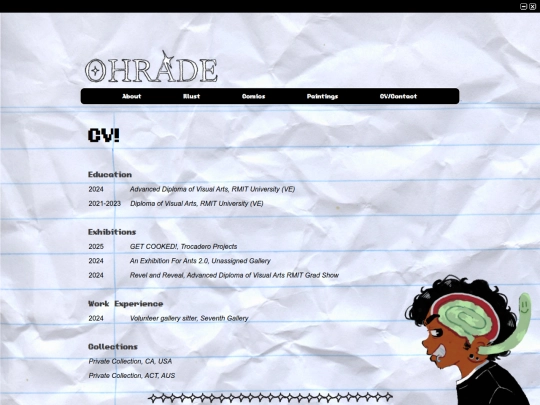 CV screenshot