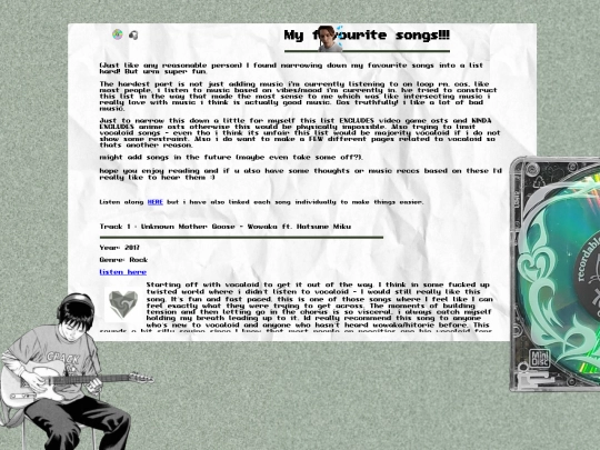 favourite_songs screenshot