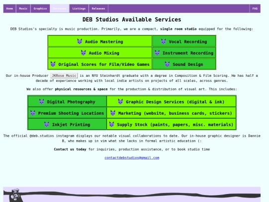 services screenshot
