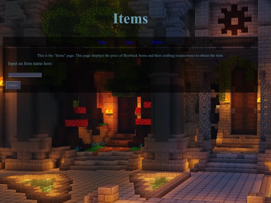 items screenshot