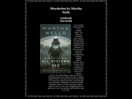 bookpages/murderbot screenshot