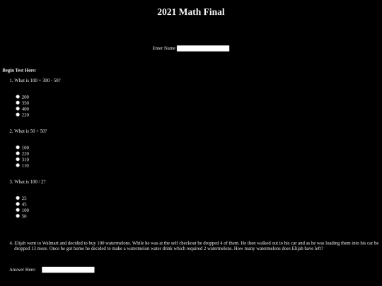 Math Coding Assignment/MathTestcode screenshot
