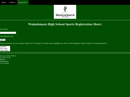 registration screenshot