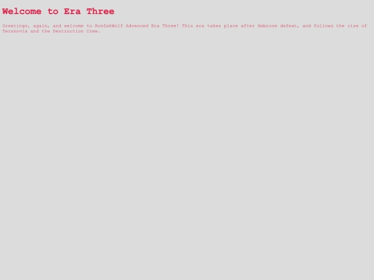 RonZakWolf Advanced Pages/EraThreeStories screenshot