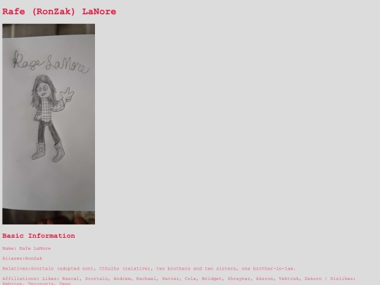 RonZakWolf Advanced Pages/In Depth Character Pages/Rafe_LaNore_RZWA screenshot