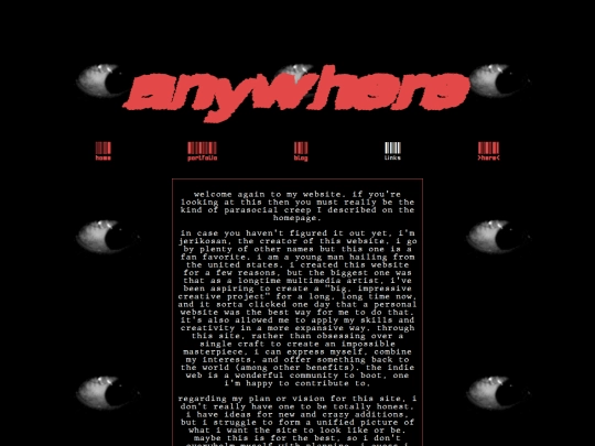 about/me screenshot