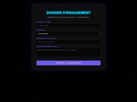 recrutement screenshot