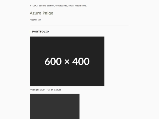 art-portfolio screenshot