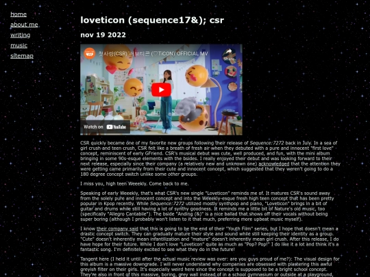 writing/music/loveticon screenshot