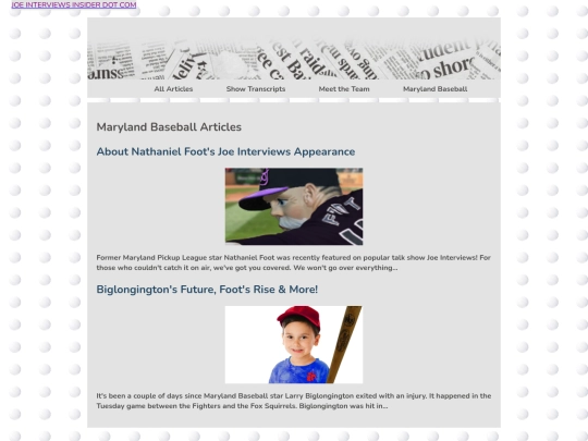 Articles/Maryland Baseball screenshot