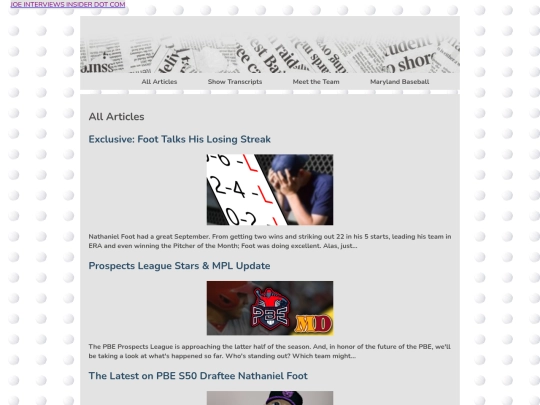Articles screenshot