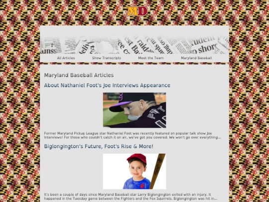 Maryland Baseball/marylandbaseball screenshot