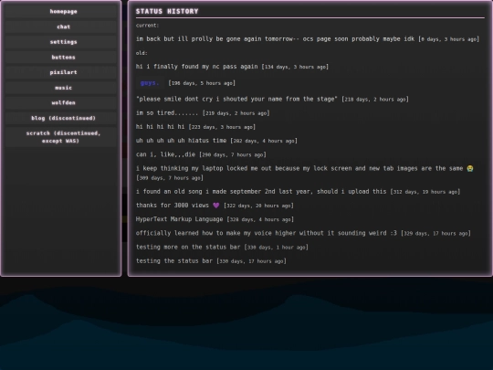 status screenshot
