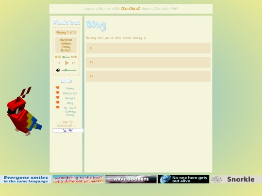 Blog screenshot