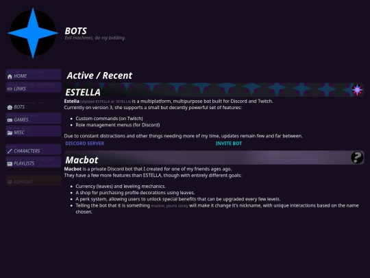 creations/bots screenshot