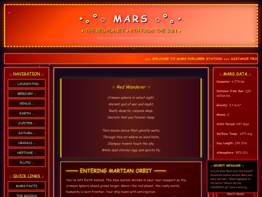 spacefinal.html/retromars screenshot