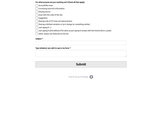 feedback screenshot