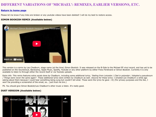 michael-variations screenshot