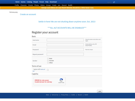 Beta/Register screenshot