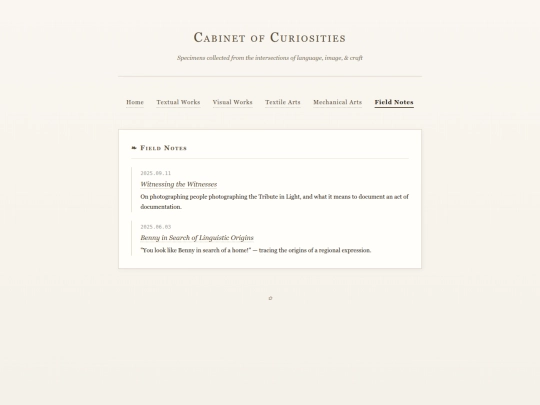 field-notes screenshot