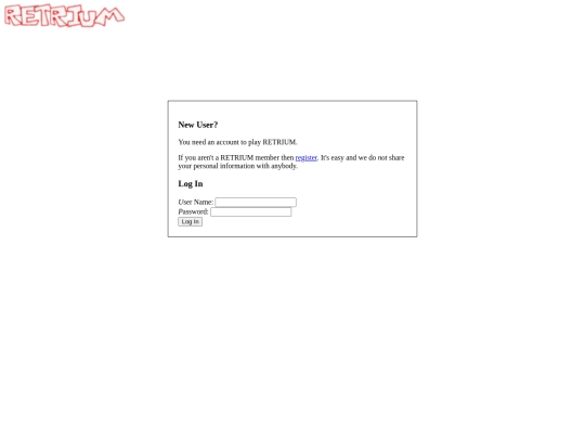 login screenshot
