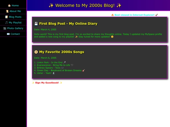 blog screenshot