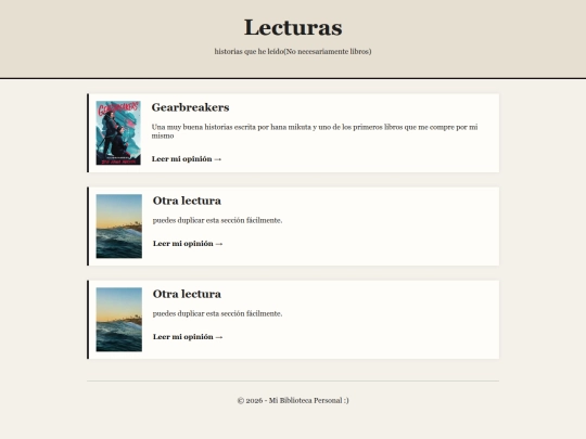 Lecturas screenshot