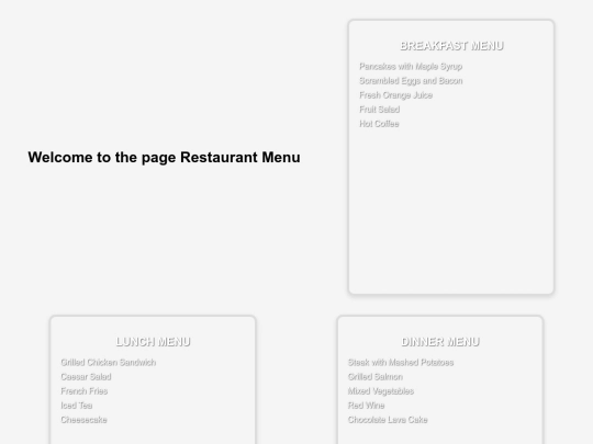 RestaurantMenu screenshot
