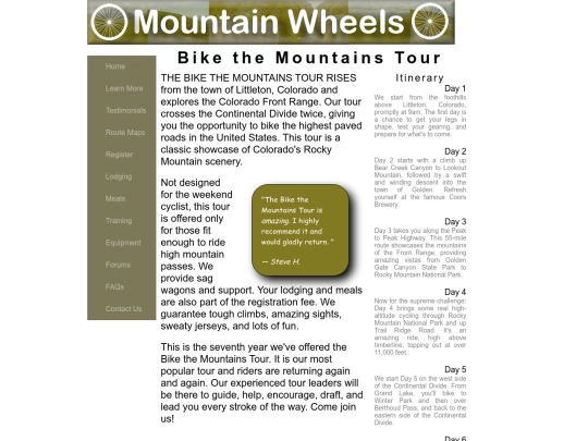 COP 2822/Module2/Mountain_wheels/bmtour screenshot