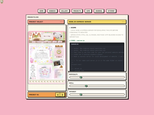 projects screenshot