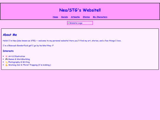 Nea's Website/NeaSTG screenshot
