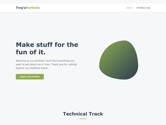 TroysPortfolio screenshot