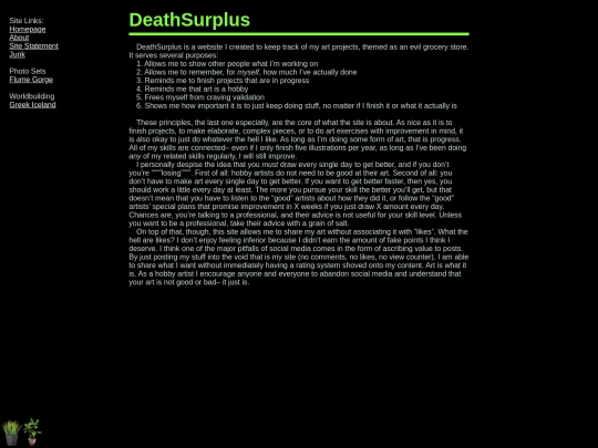 writing/sitestatement screenshot