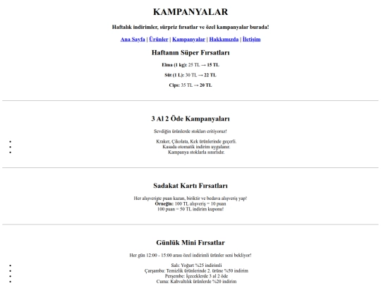 kampanyalar screenshot