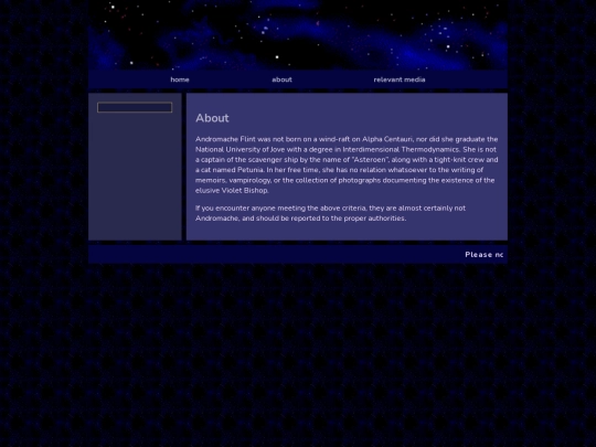 main pages/about screenshot