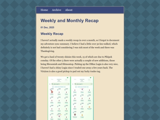 posts/2025-12-01-Weekly-and-Monthly-Recap screenshot