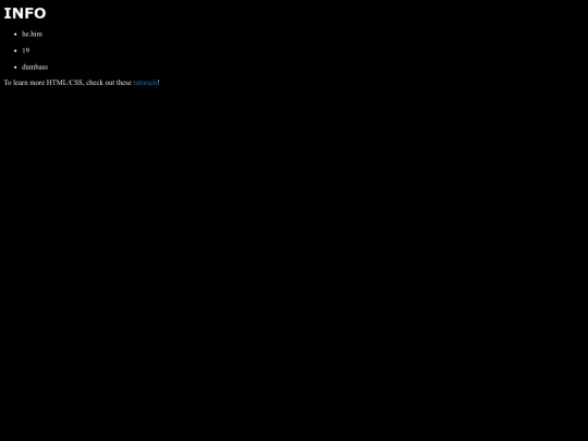 info screenshot