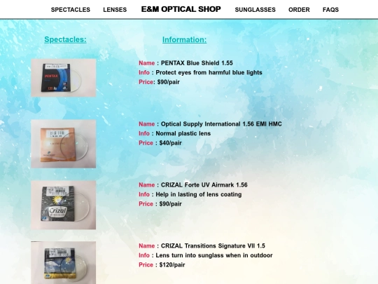 Lenses screenshot