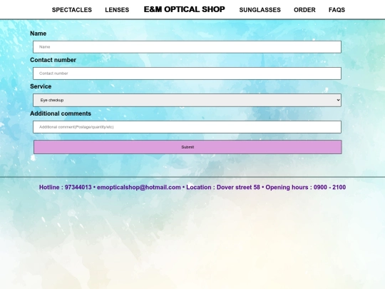Order screenshot