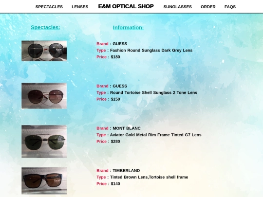 Sunglasses screenshot