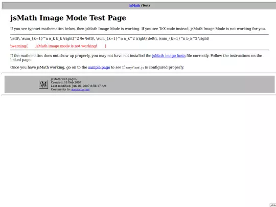 jsmath/test/index-images screenshot