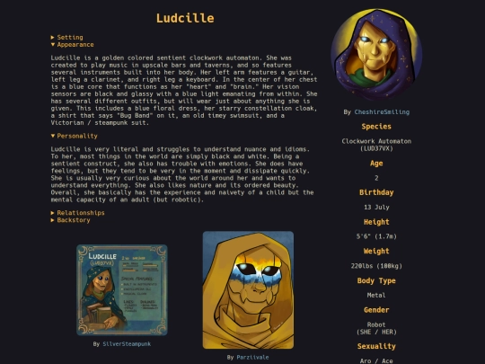 characters/ludcille screenshot