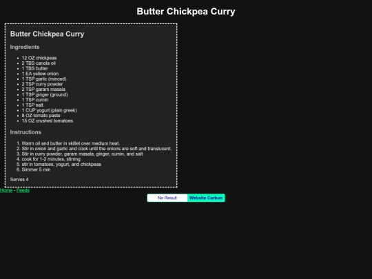 ButterChickpeaCurry screenshot